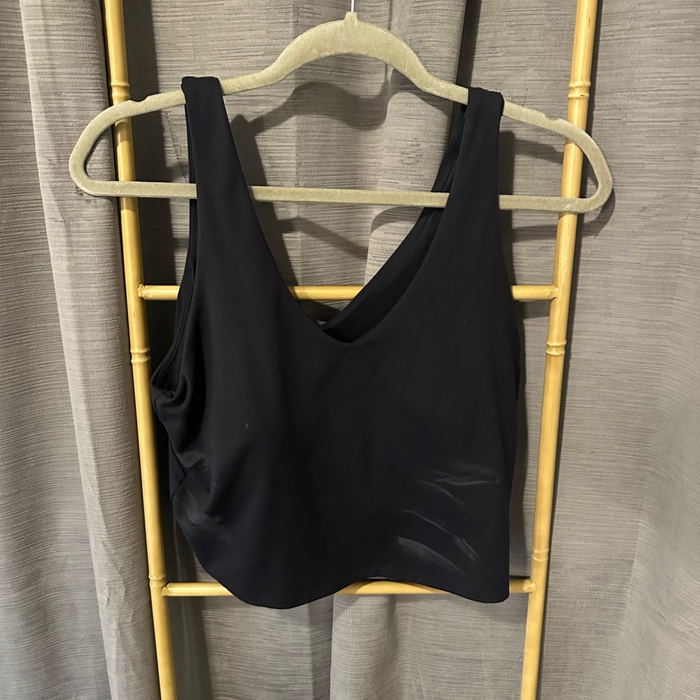 Black Active Cropped Top